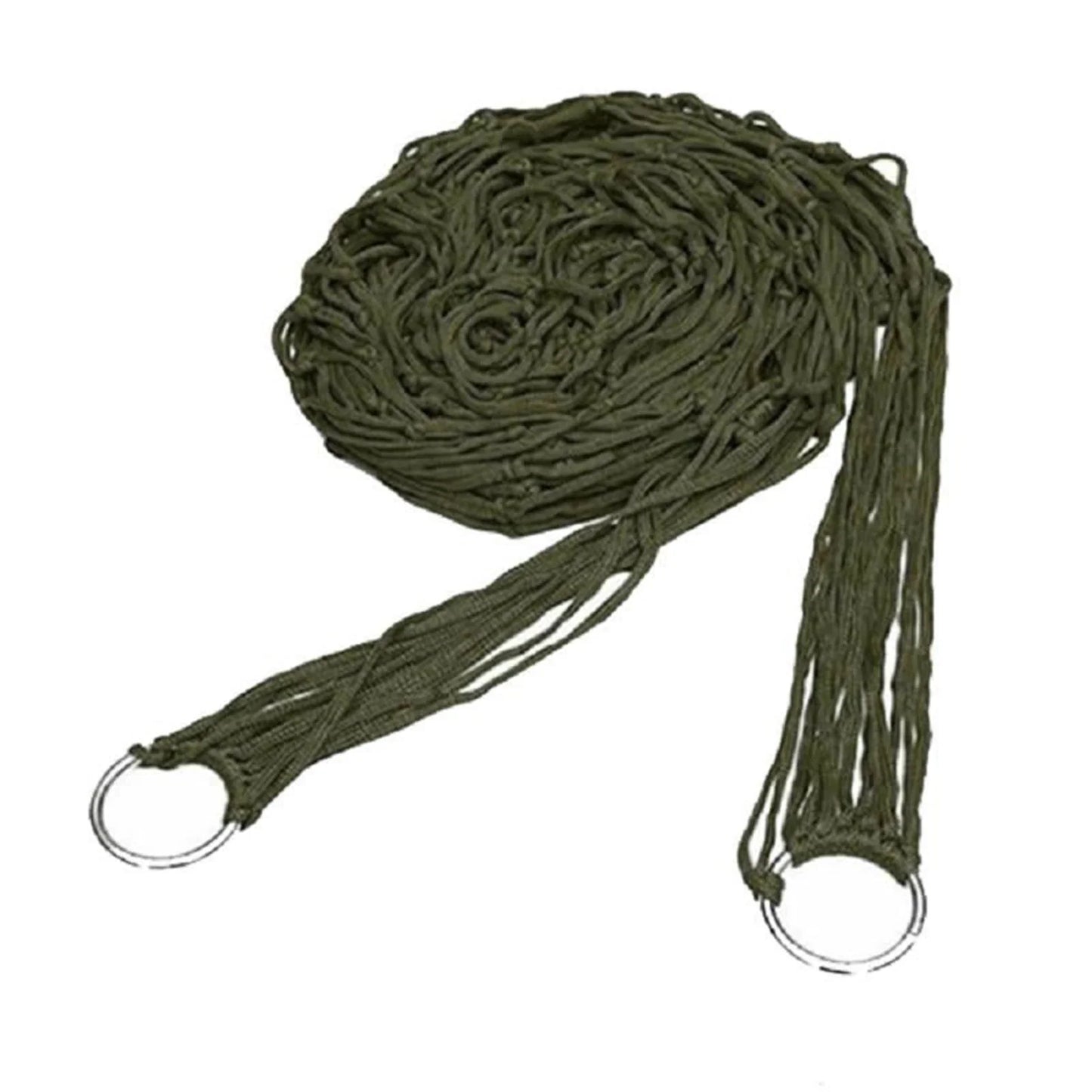 Outdoor Nylon Rope Hammock – Lightweight Mesh Hanging Bed for Camping, Garden & Beach