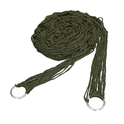Outdoor Nylon Rope Hammock – Lightweight Mesh Hanging Bed for Camping, Garden & Beach