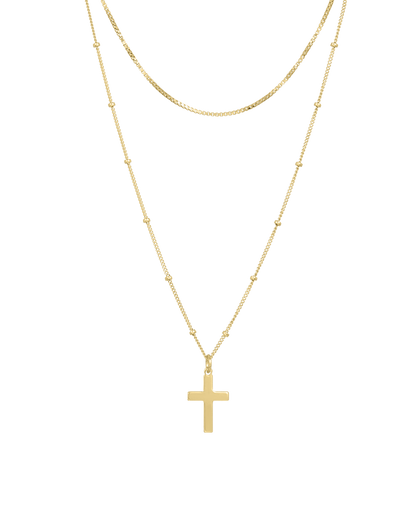 Cross Layered Necklace