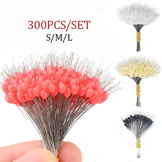 300Pcs Silicone Fishing Float Stoppers – Anti-Strand Space Beans for Line Control & Depth Setting
